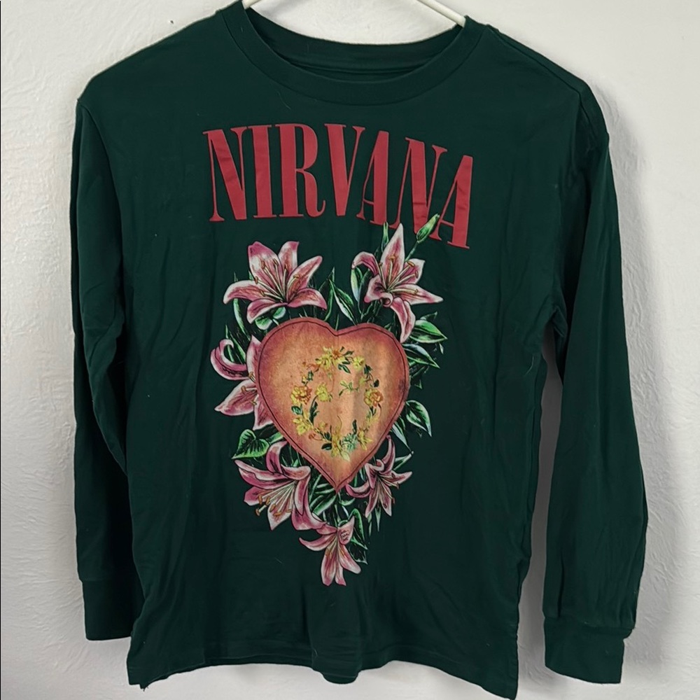 GAP Long Sleeve Tees Green and Pink